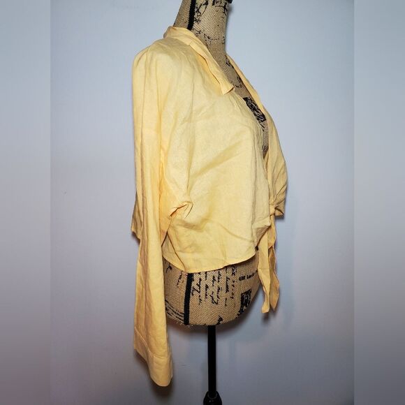 NWT CALIA Tie Front Long Sleeve Beach Shirt Size L - Picture 6 of 11